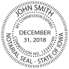 Iowa Notary Public Round Stamp