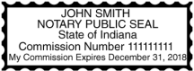 Indiana Public Notary Rectangle Stamp