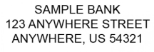 Bank Address Stamp