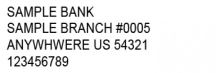 Branch Address Stamp