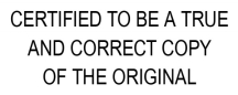 Certified Correct Copy Stamp
