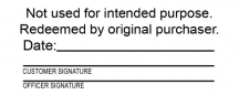 Dated Non-Intended Use Stamp