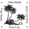 Square Designer Palm Trees Stamp