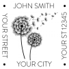 Square Designer Dandelion Stamp