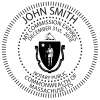 Massachusetts Notary Public Round Stamp