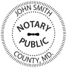 Maryland Notary Public Round Stamp