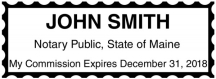 Maine Public Notary Rectangle Stamp