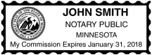 Minnesota Public Notary Rectangle Stamp