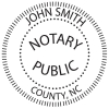 North Carolina Notary Public Round Stamp