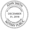 New Hampshire Notary Public Round Stamp