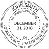 New Jersey Notary Public Round Stamp
