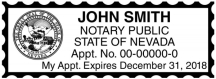 Nevada Public Notary Rectangle Stamp