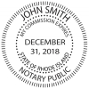 Rhode Island Notary Public Round Stamp