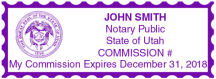 Utah Public Notary Rectangle Stamp