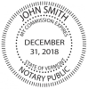 Vermont Notary Public Round Stamp