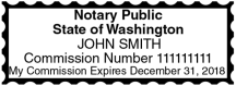 Washington Public Notary Rectangle Stamp